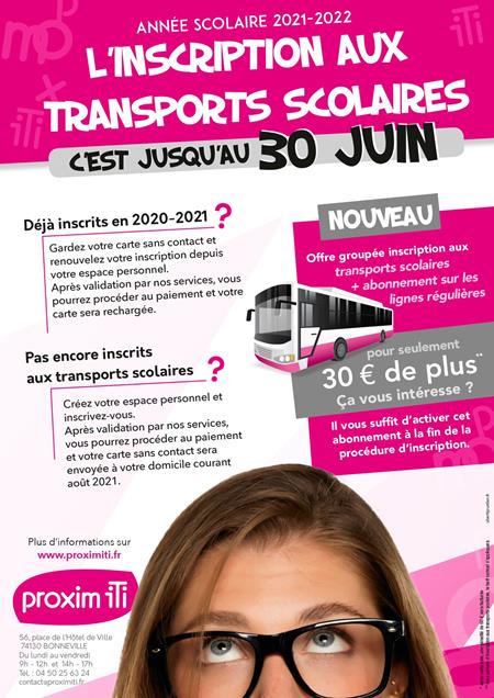 Ouverture des inscriptions aux transports scolaires