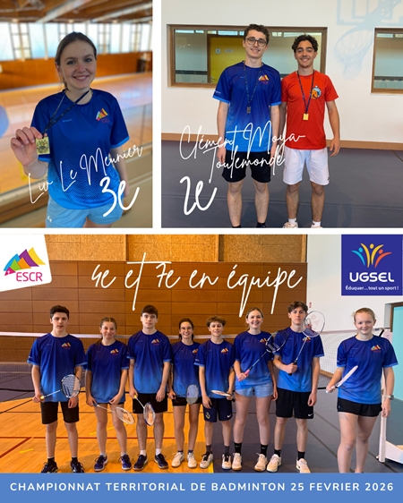 CHAMPIONNAT TERRITORIAL UGSEL DE BADMINTON 25 F2VRIER 2026